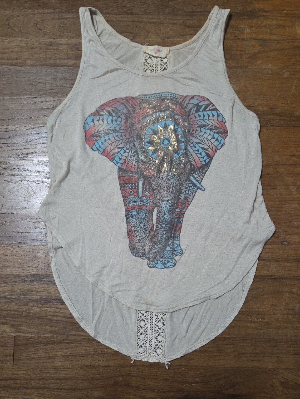 🔵3/$13 Blushed Elephant Tank Top